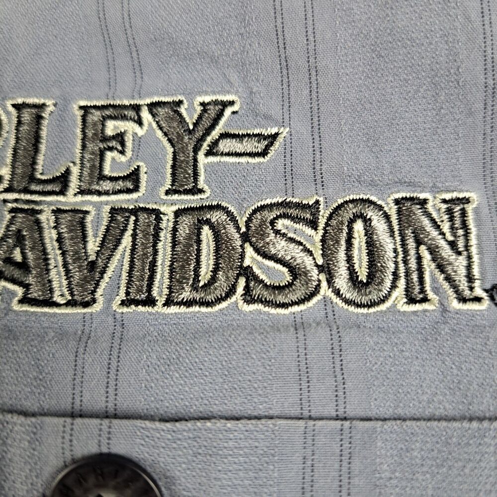 Vintage Harley-Davidson Work Shirt Mens XL Button Up Snap Collar Embroidered Y2K - Picture 5 of 13